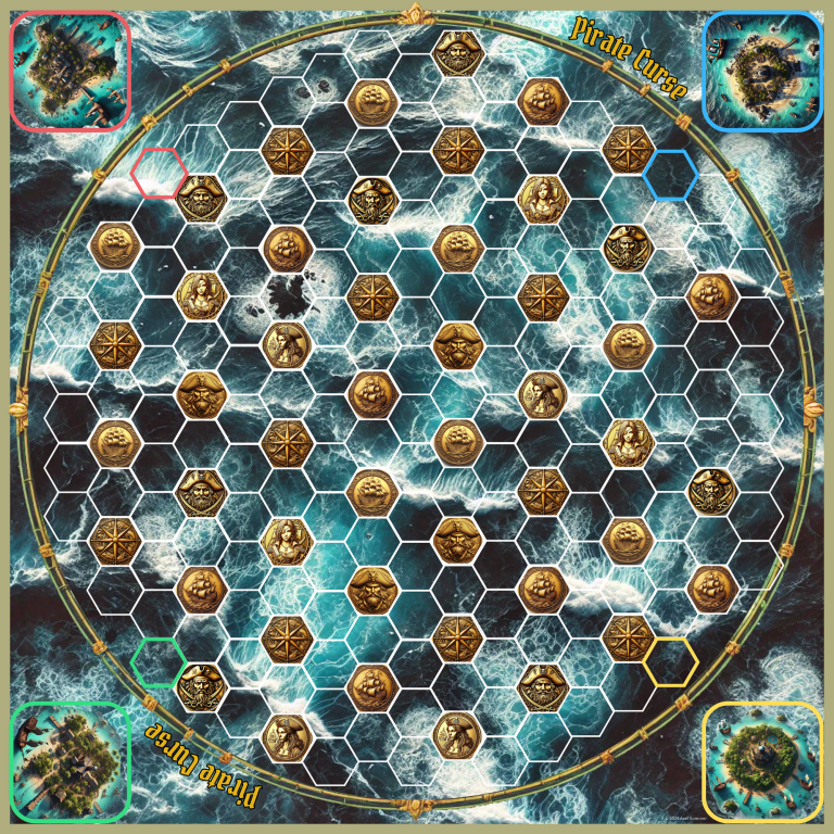 Board game Pirate Curse - The exciting board game for fearless pirates. Raid galleons to make precious booty
